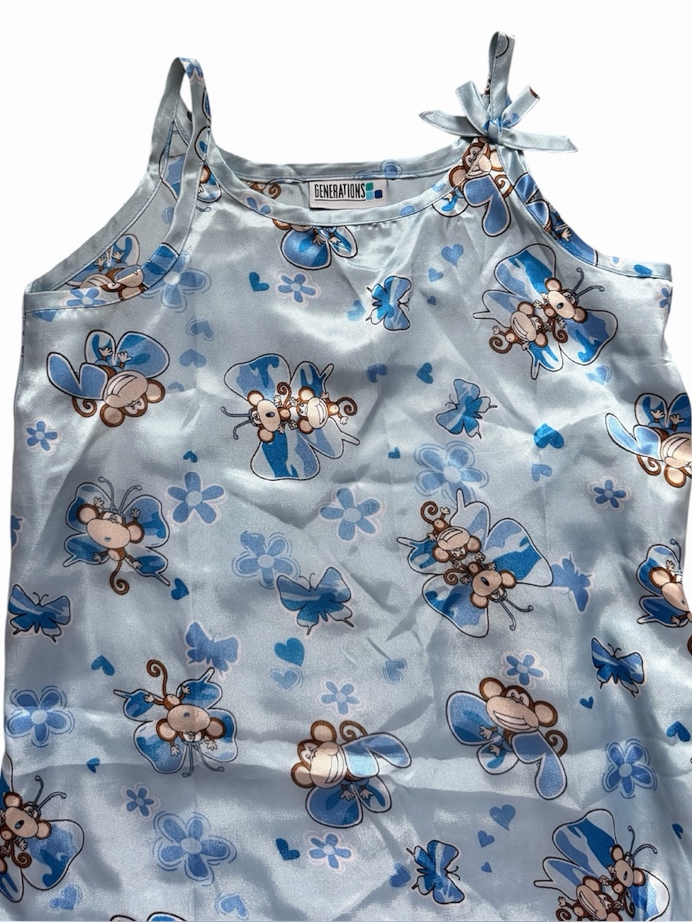 vintage 2000s bobby jack butterfly / fairy baby blue slip dress